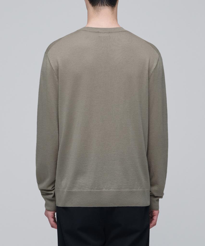 MUSINSA STANDARD Merino Wool Blend High Gauge Crew Neck Knit [Dusty Beige]