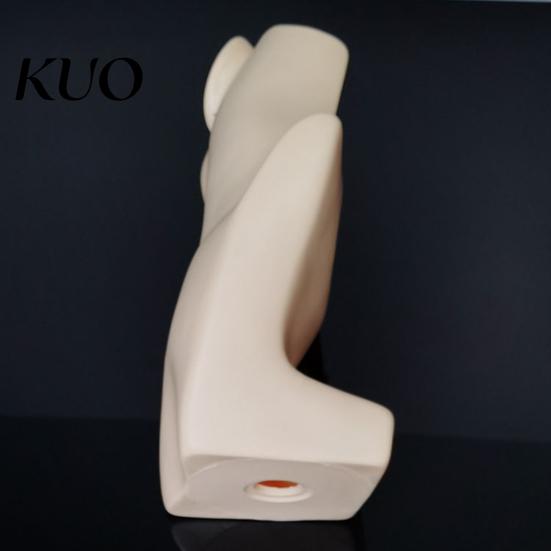 Stylish Jewelry Mannequin Head Model Half Face Display Stand Earring Holder Portrait Neck Dummy for Necklace Earrings PVC