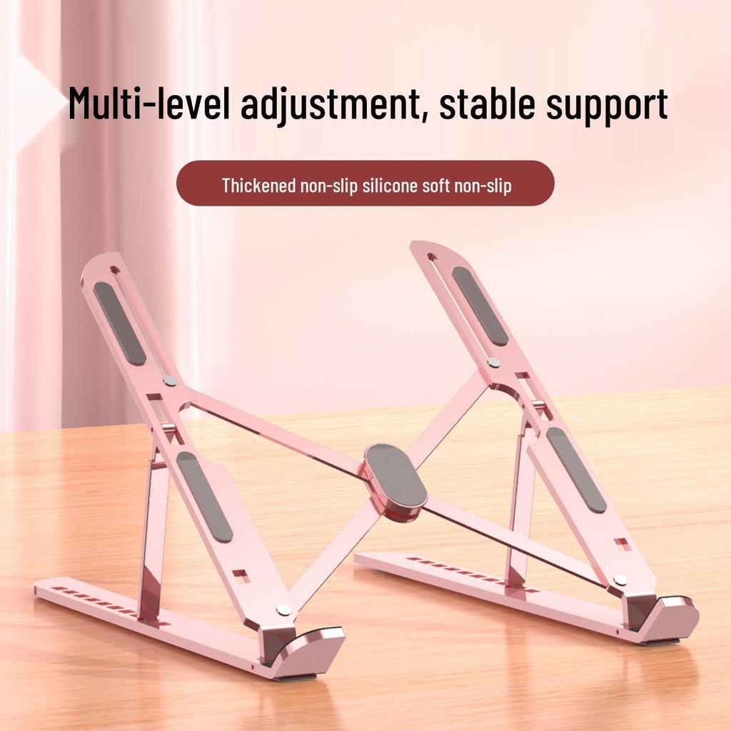 Adjustable Aluminum Laptop Stand: Heat Dissipation, Strong Load Bearing, Lightweight, and Portable