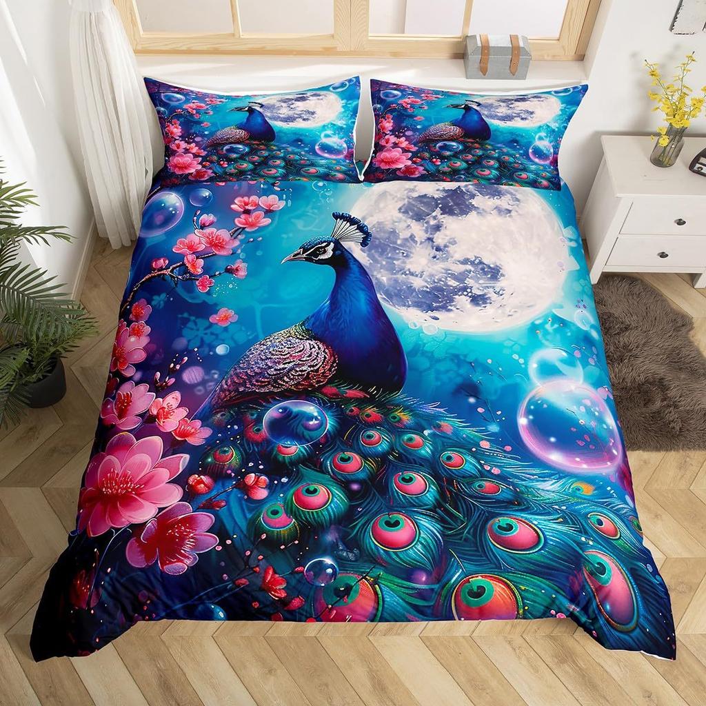 House And Truck Three-Piece Quilt Cover 3D Digital Printing Bedding Set Bed Cover