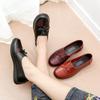 2025 Spring Slip-On Leather Flats for Middle-Aged Women