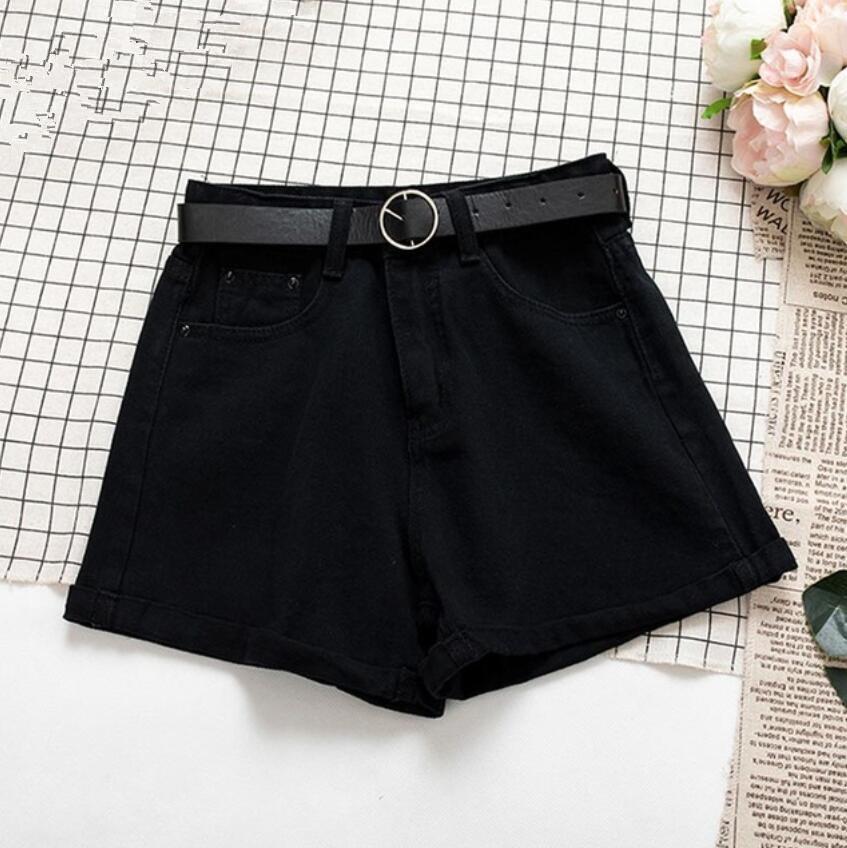 Fashion Women Denim Shorts Crimping High Waist Wide Leg Slim Summer Jeans Shorts Girls Sexy Shorts Pants
