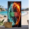 Portugal Football Print Beach Towel Quick Dry Super Absorbent Soft Bath Towel for Swimming Beach Travel Fan Souvenir Gift