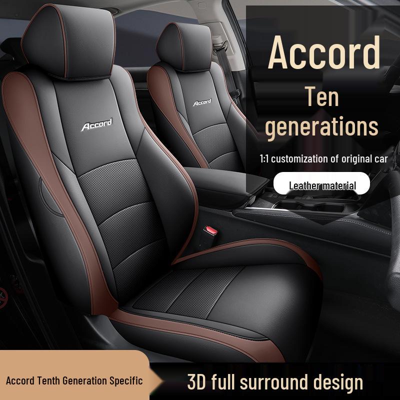 Accord Tenth Gen Leather Seat Cushion - Universal Fit, Four Seasons, Five-Seat.