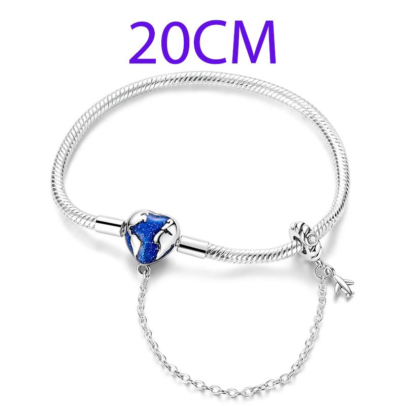 Original 925 Sterling Silver Charms Earth Passport Airplane Globe Compass Pendant Earrings Bracelet For Women Jewelry Set Gift