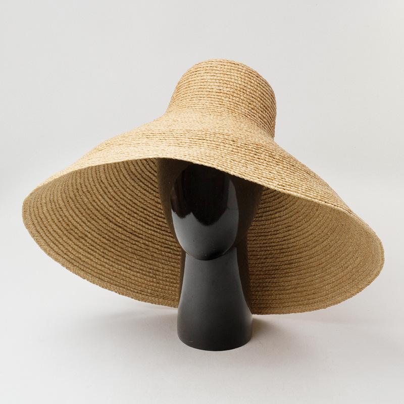 

USPOP Women straw hats super large brim sun hats Conical raffia beach hats female summer hats 56-58 CM хакі
