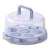 Elevated Cake Carrier with Dual Handles Portable Food Storage Box Suitable for Cupcakes Muffins and Small Cakes with Secure Lid and Base