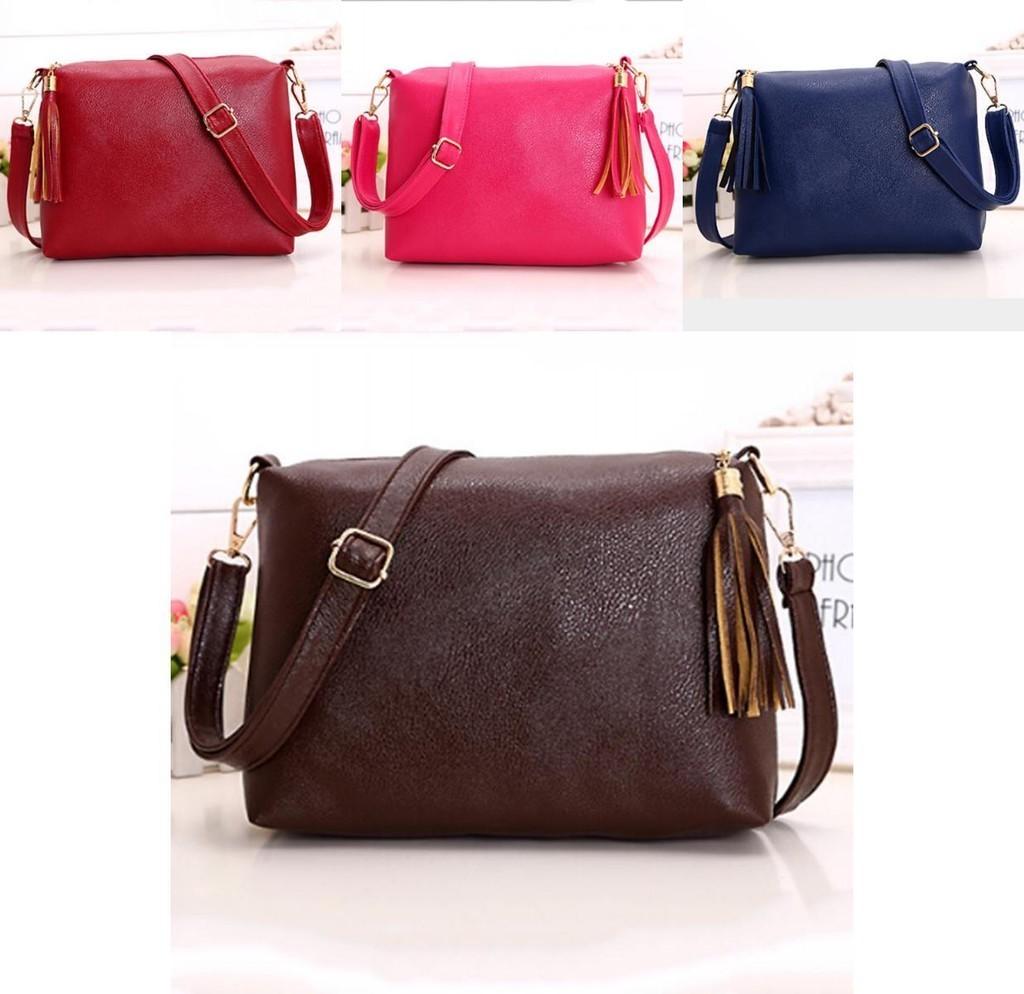 Sweet Lady Style Cross Section Square Cross Body Bag With Tassel Detail
