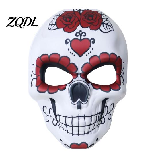 Comfortable Carnival Face Cushion Day of The Dead Skull Masque, Halloween Sugar Full Party Masque Masquerade Accessory for Cosplay, Mexican
