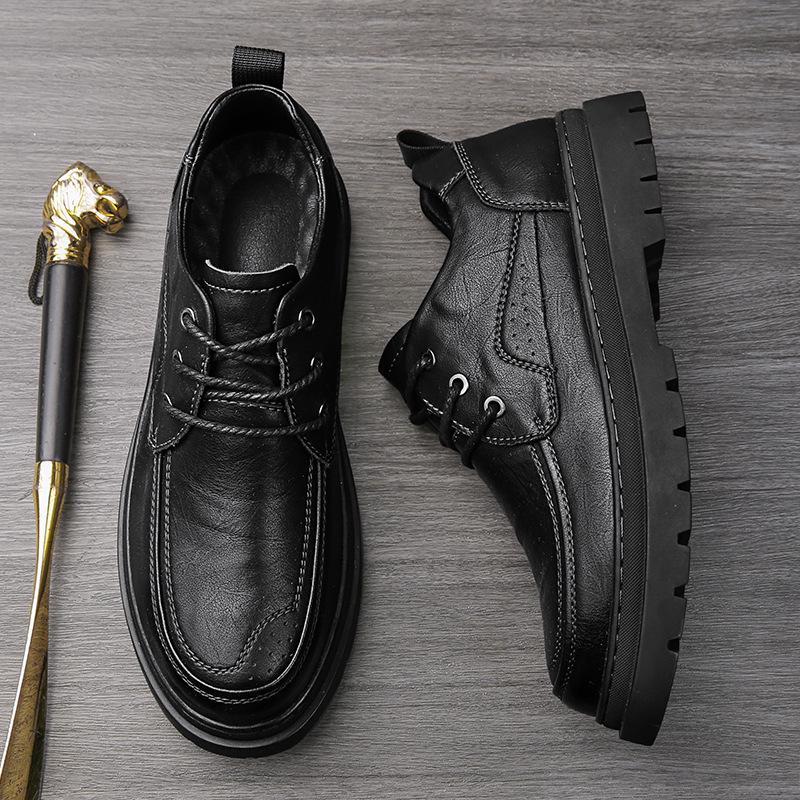 

Men s Round Toe Height-Enhancing Casual Leather Shoes for Fall 2022 – Outdoor & Business Low-Tops 43