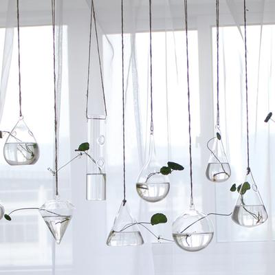 1 STÜCK Transparente Hydrokultur-Pflanzenvasen Terrariumbehälter Hängende Glasvase Blumentopf