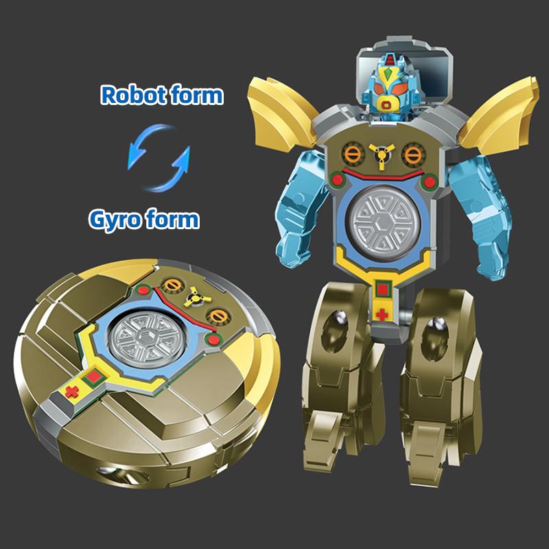 Deformation Robot Fingertip Gyro Decompression Toy Creative New Special Rotating Cool Deformation Gyro