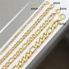 Unisex Figaro Chain Necklace in Gold Titanium Stainless Steel