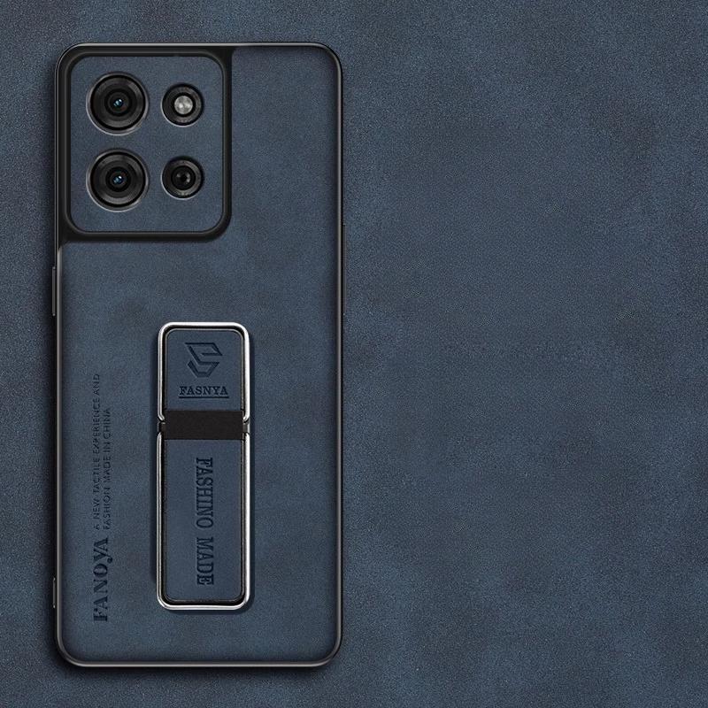 

Чехол из овчины для Moto G75 5G G85 G55 G35 G45 G15 G05 G34 E15 матовый держатель подставки защитная силиконовая рамка задняя крышка For Moto G84 5G синий