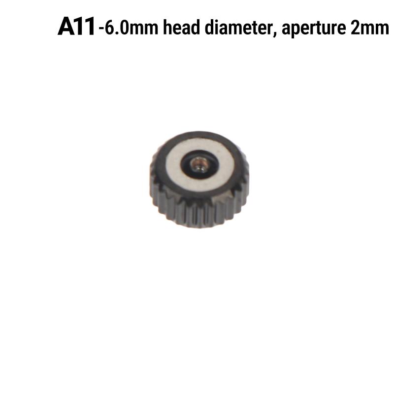 1 ks Korunka na hodinky Nerezová oceľ 2,0 mm Veľký priemer 3,0-7,0 mm Náhradné diely na opravu hlavy hodiniek Príslušenstvo 6.0mm gray