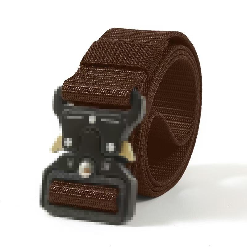 New Unisex Canvas Tactical Belt - No Metal Buckle, Woven Design, Ideal for Military Training.