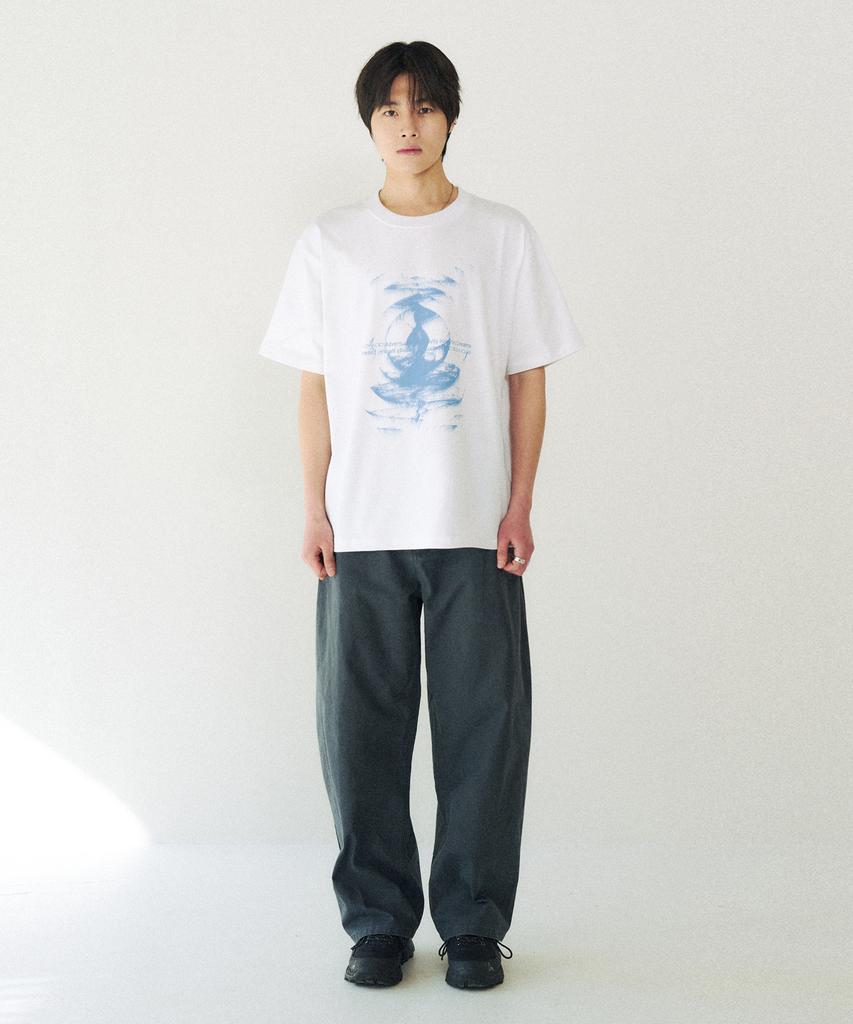 SLOWACID Dune Wave Short Sleeve T-Shirt [White]
