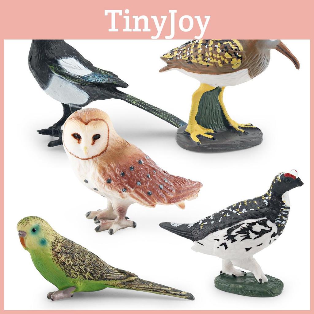 Pvc Bird Animal Models Collection Withmagpie Parrots And Owl For Garden Landscaping And Home Decor