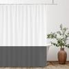 White Green 2 Various Colors Splicing Shower Curtain, Texture Fabric Bathroom Decor Waterproof Fabric Shower Curtian With Hooks