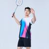 Quick-Dry Breathable Badminton Sport Set Men Women Training Outfit With Abstract Print