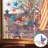 Patriotic Star Window Clings American Flag Stars Stickers PVC Static Window Decals for 4th of July Memorial Day Independence Day Home Office