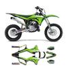 KUNGFU GRAPHICS MOTO DE TRILHA Kit Completo de Adesivos Personalizados Adesivos de Vinil Serve para KX 85 KX85 KX100 KX 100 2014 2015 2016 2017 2018 2019 2020 Número do Design (Verde) /
