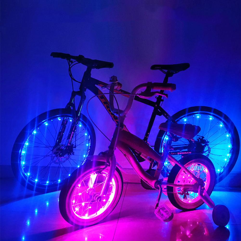 2026 New Colorful LED Wheel Lights Front and Rear Spoke Lights Cycling Decoration Tire Strip Light Accessories Bicycle Lights