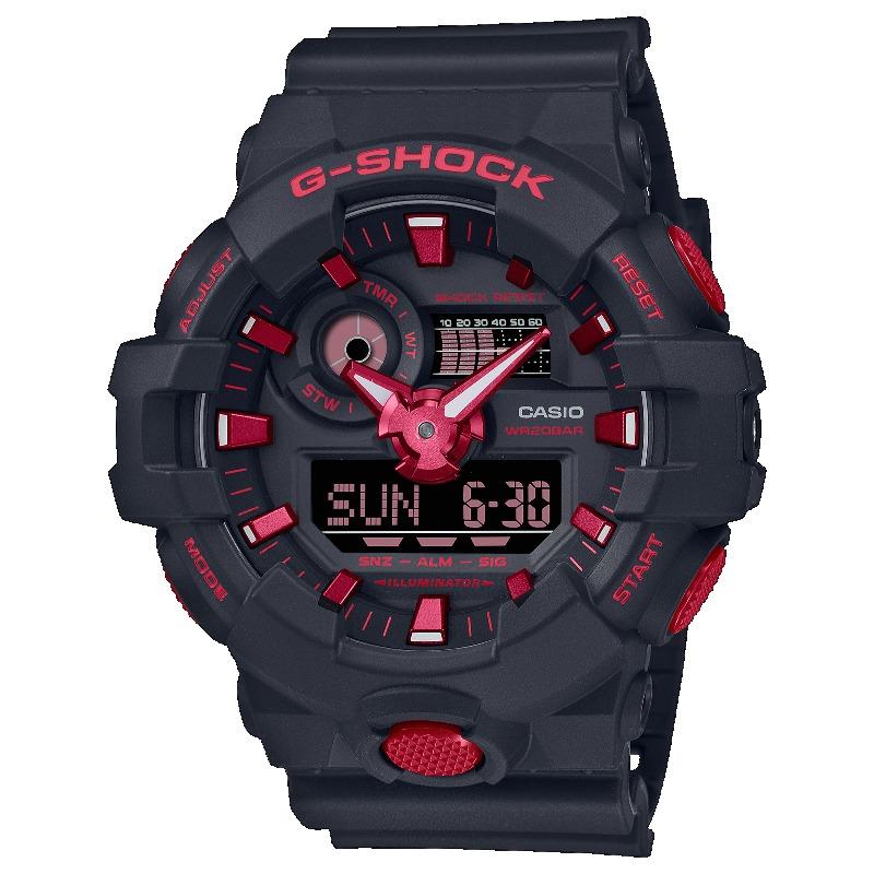

Casio G-SHOCK Men s Resin 200M Water Resistant Analog Shock Resistant Quartz Watch GA-700BNR-1A чёрный