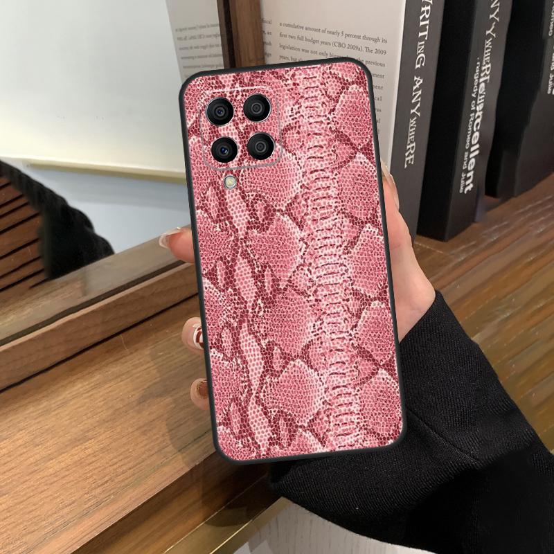 Snake Skin Print Case For Samsung Galaxy M12 M22 M32 M52 M13 M23 M33 M53 M20 M21 M31 M51 M14 M34 M54 M30s