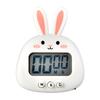 Walfront Large Screen Digital Kitchen Timer with Cute Bunny Design, Magnetic Backing Stand, for Cooking, Baking, Sports, Games, and Office Use (White)