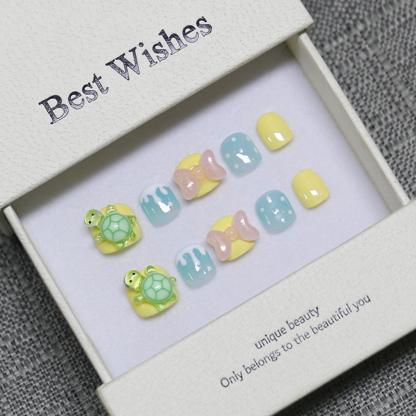 **Wearable Cartoon Nails for Kids - Handmade & Removable** Medium