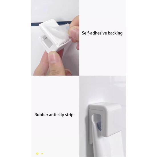 Toothpaste Squeezer Wall Mounted Tube Holder Facial Cleanser Hand Cream Clip Strong Adhesive No Drilling Dispenser for