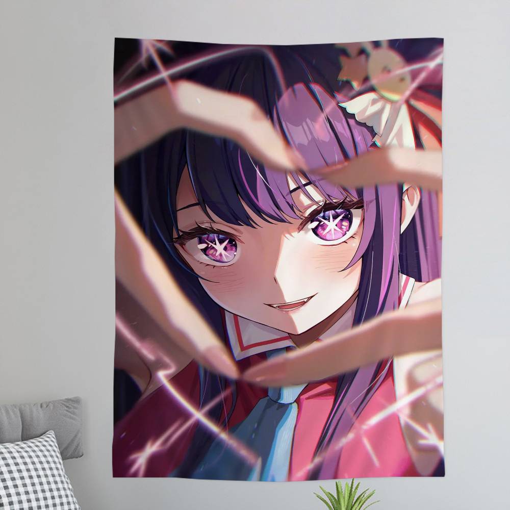 Anime OSHI NO KO Colorful Tapestry Wall Hanging Bohemian Wall Tapestries Mandala Wall Hanging Sheets
