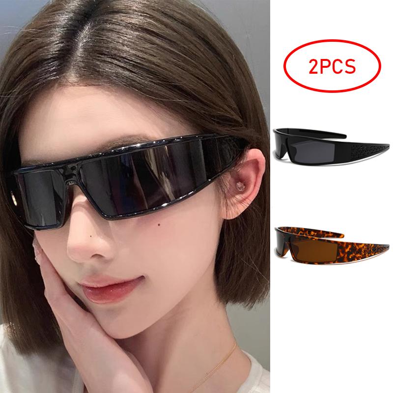2Pcs/Set Fashion Hairband Sunglasses For Women Trendy Outdoor Accessory Sun Glasses Vacation Photography Eyeglasses UV400