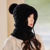 New Autumn and Winter Hats for Women Knitted Wool Scarf Integrated Hats for Winter Warm Plus Velvet Head Hats for Cold Protection Ear Protection Hats