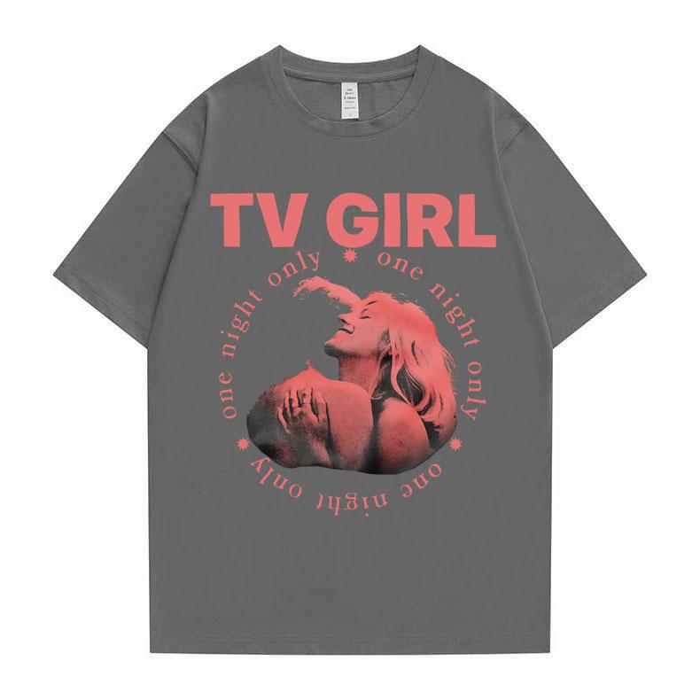 Cults TV Girl One Night Only Graphic Print T-shirt Unisex Vintage Tees Unisex Γυναικείο Casual Oversized T-shirt Unisex Βαμβακερό T-shirt