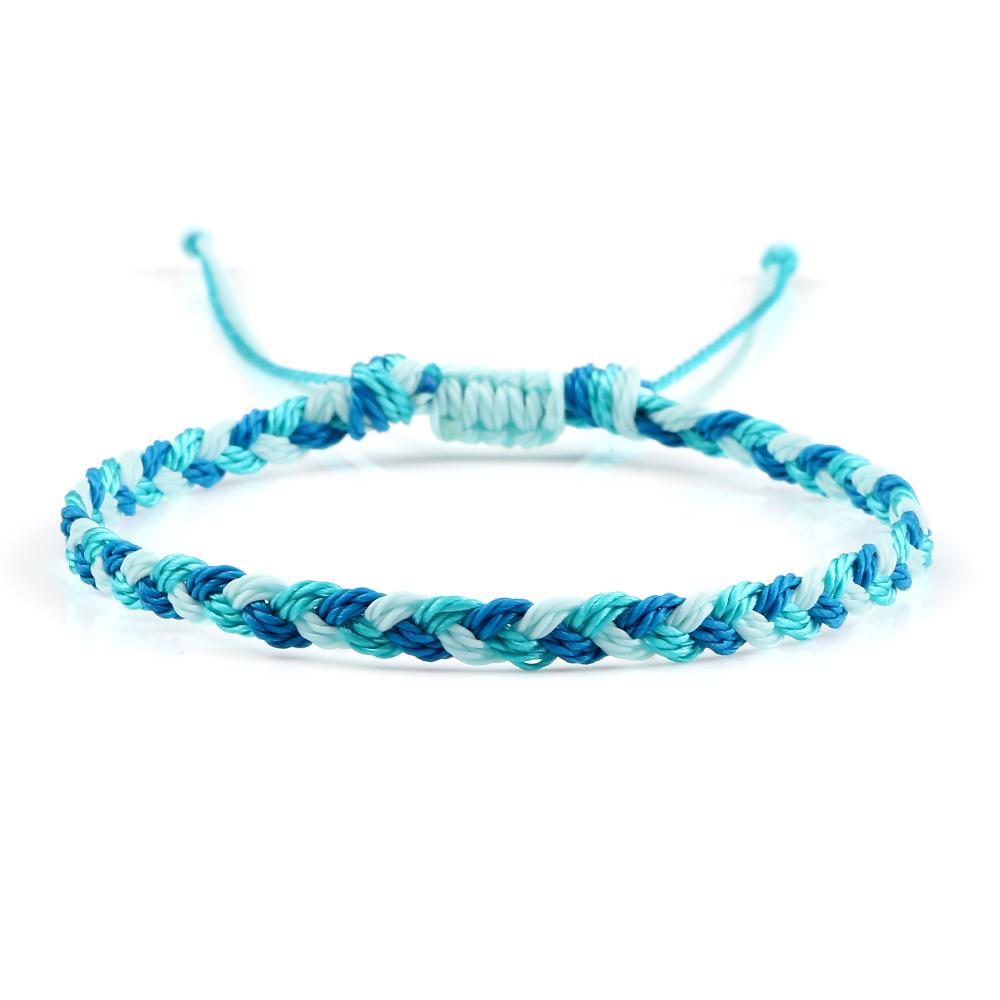 30 Hand-knitted Bracelets & Bangles for Women Men Mulitcolor Wax Line Braided Wristband Yoga Charm Jewelry Gift Adjustable