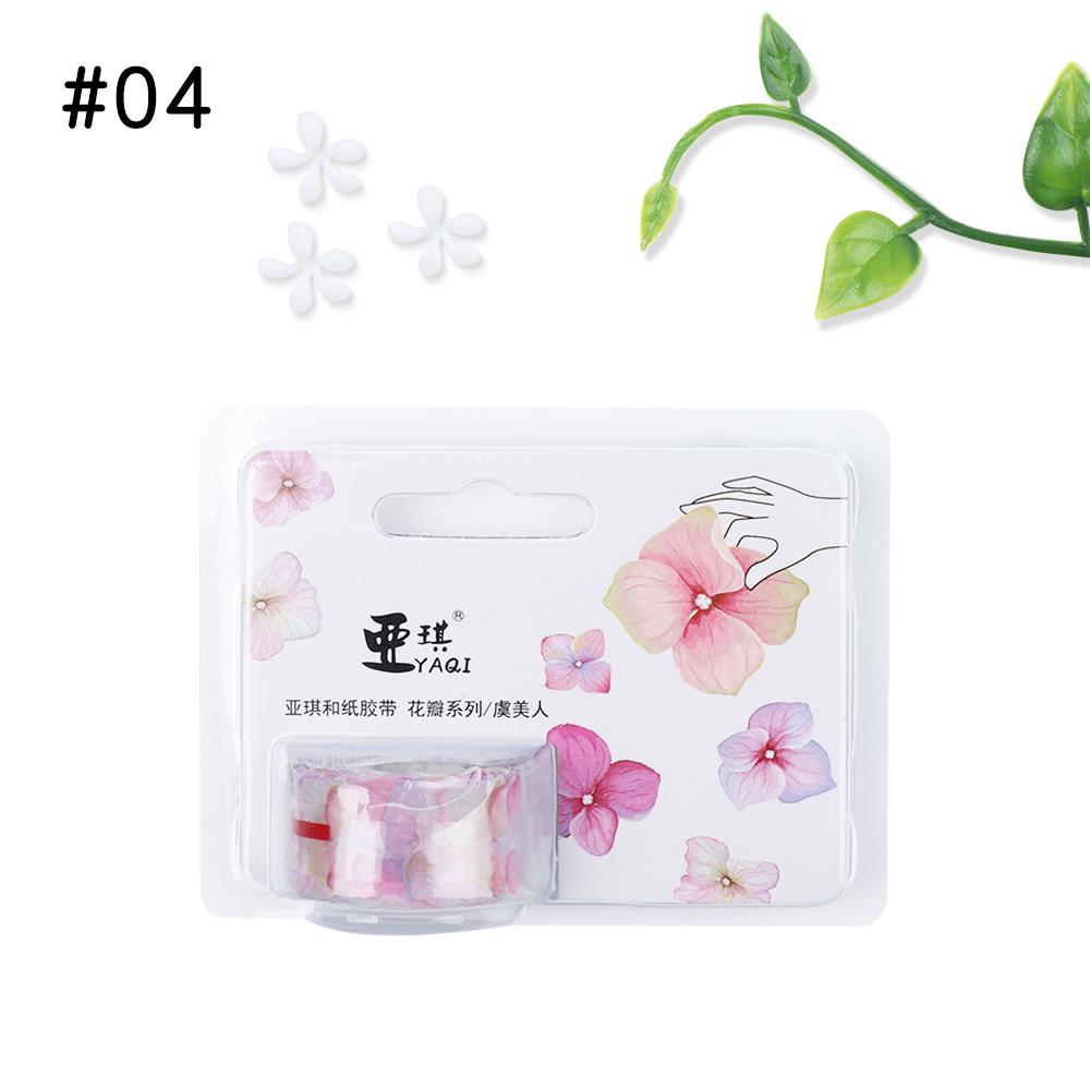 200PCS Adhesive Sticker Stylish Flower Petals Tape Scrapbooking Sticky Paper Masking Tape