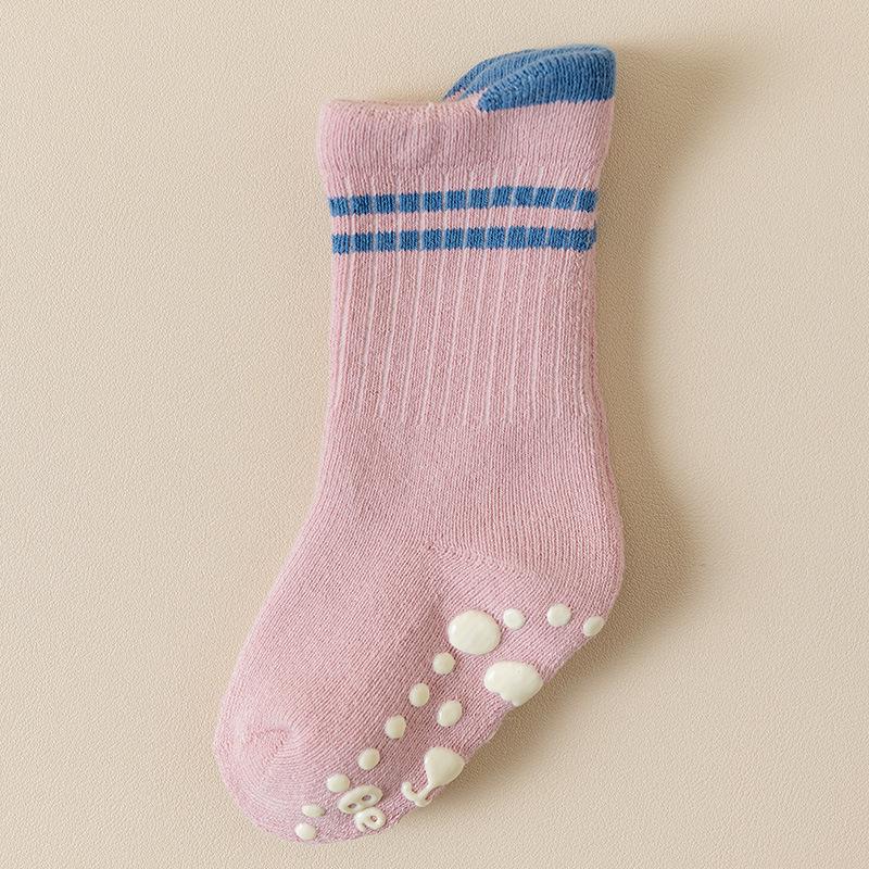 Extra Thick Warm Non-Slip Cotton Socks for Newborns & Toddlers - Terry Fleece Lined for Autumn/Winter
