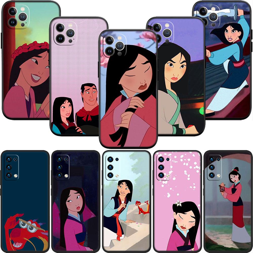 BF83 Mulan Prinzessin Soft Shell Handyhülle für iPhone 16 15 14 13 12 Pro Max Plus Mini