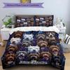 3PC Custom Name "Bold Beautiful Dogs" Bedding Set Printed Bedding Set Duvet Cover Closure Includes 1 Duvet Cover & 2 Pillowcases for All Seasons Bedro