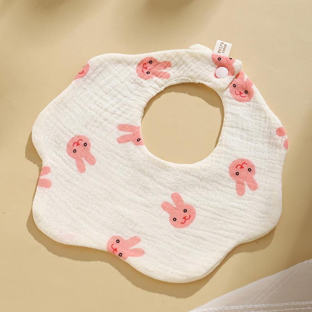 Breathable & Absorbent Burp Cloths Cute & Functional Baby Bibs Lovely Pattern Newborns Bibs Cotton Bibs for Infants Gift