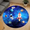 1pc Space Astronaut Round Chair Mat Area Rug - Non-Slip, Floor Mat for Office, Bedroom, and Indoor Decor C1125070