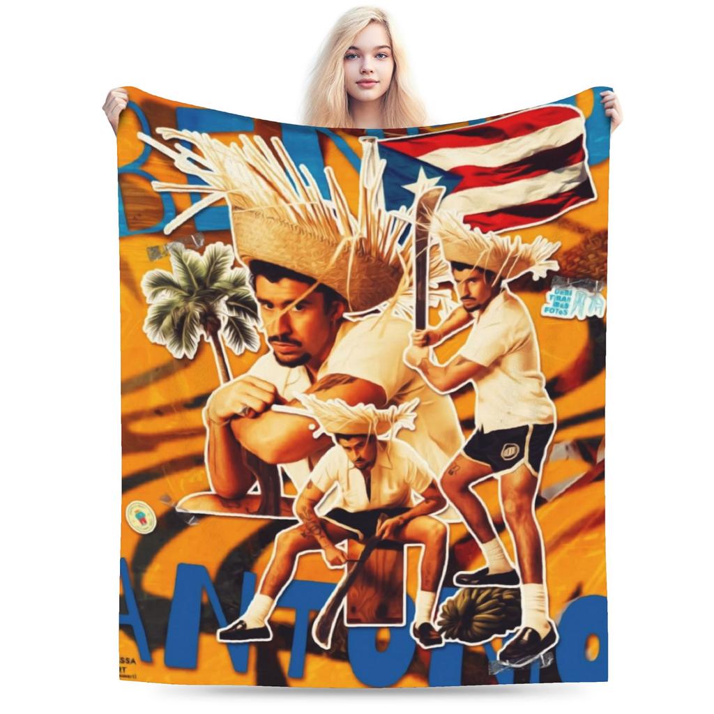 Debi Tirar Mas Fotos DTMF Bads Bunnys Music Tour Blanket Multi-size Cozy and Lightweight Throw Blankets for Couch Sofa and Bed