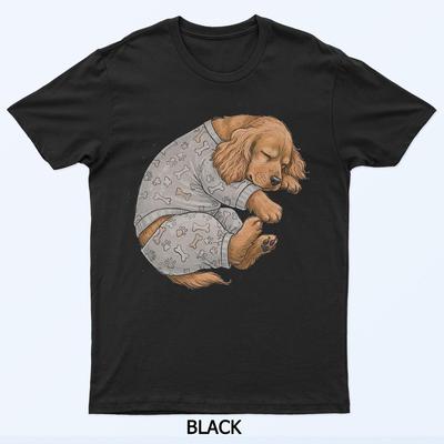 Lustiger verschlafener Cocker Spaniel Pyjama Herren Damen T-Shirt