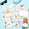 Cute Foldable Cartoon Greeting Card with Handwritten Blessings
