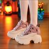 Fashion Hollow Summer Sandals Wedge Heels Sneakers Women High Platform Beach Flip Flops Casual Breathable Walking vulcanized shoes