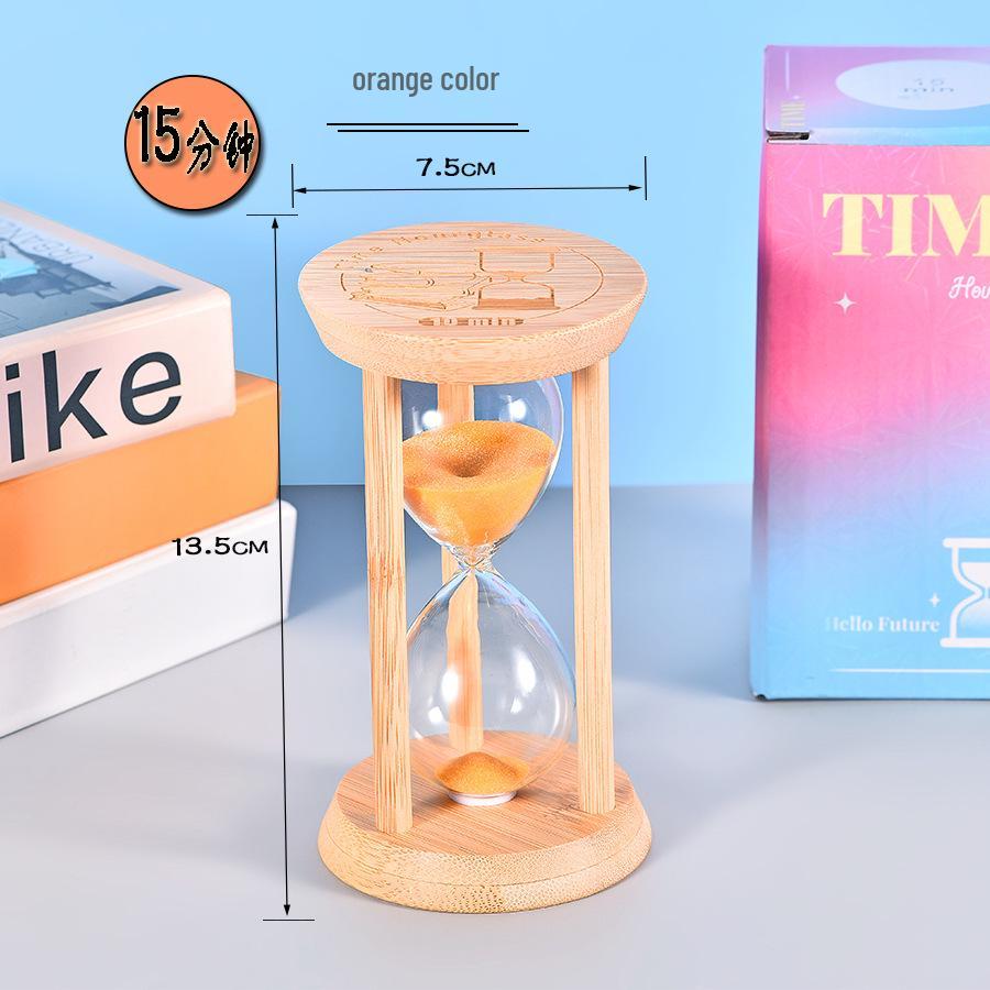 Clessidra Timer Resistente per Bambini: Ornamento rotondo in legno 1-30 Min
