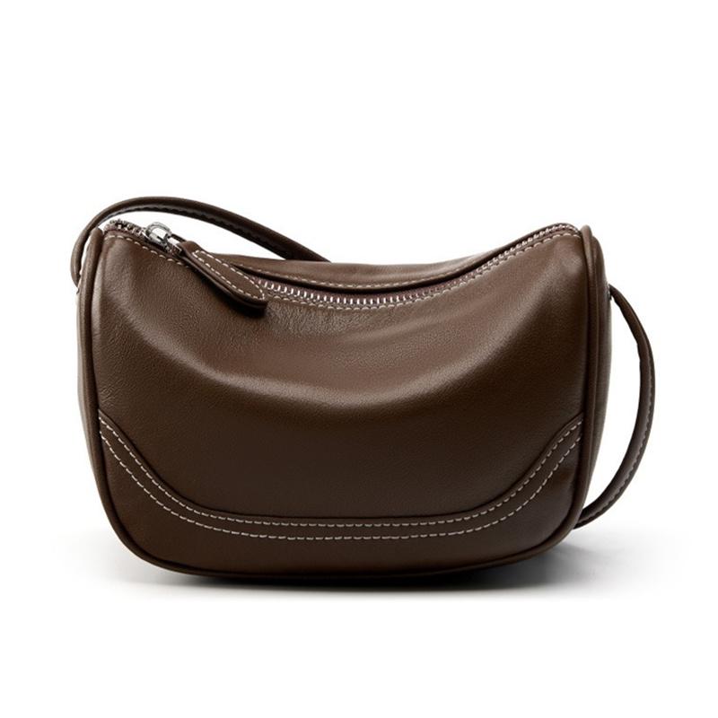 

Сумка Zency Small из натуральной кожи, простая женская сумка через плечо коричневый