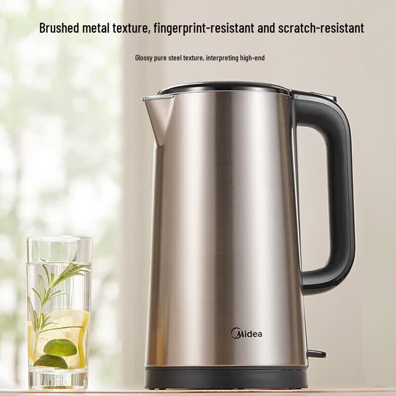 Midea 2L 316L Stainless Steel Double-Layer Anti-Scald Electric Kettle CN plug (adapter included)